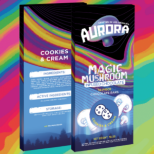 Aurora Magic Mushroom Infused Chocolate – Cookies & Cream 1000mg